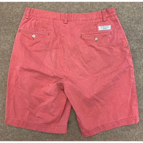 Polo Ralph Lauren Shorts Mens 32 Prospect Flat Front Chino Pre-Washed Preppy - Picture 2 of 9